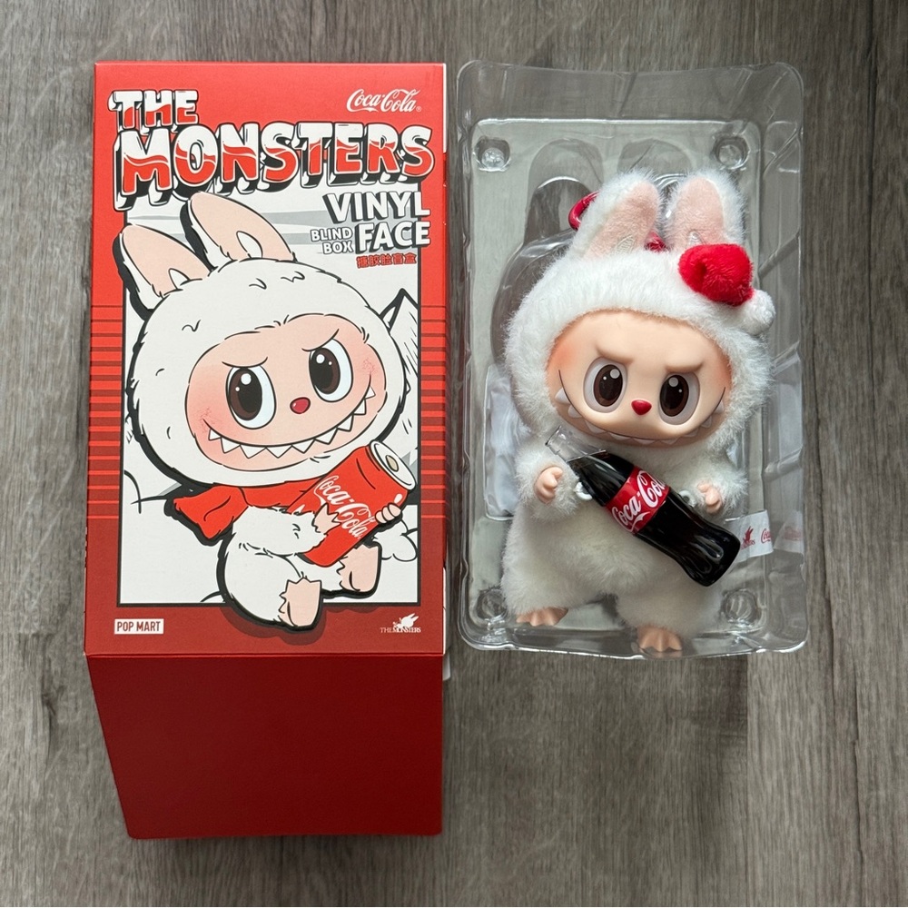 Pop Mart Coca-Cola Coke Labubu Surprise Shake Bottle White Popmart